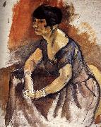 Jules Pascin Lady  Portrait of Andora oil on canvas